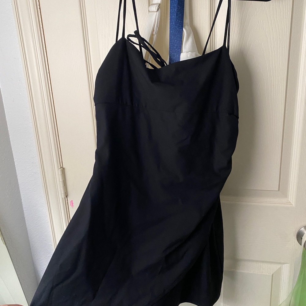 Elegant Black Strappy Dress